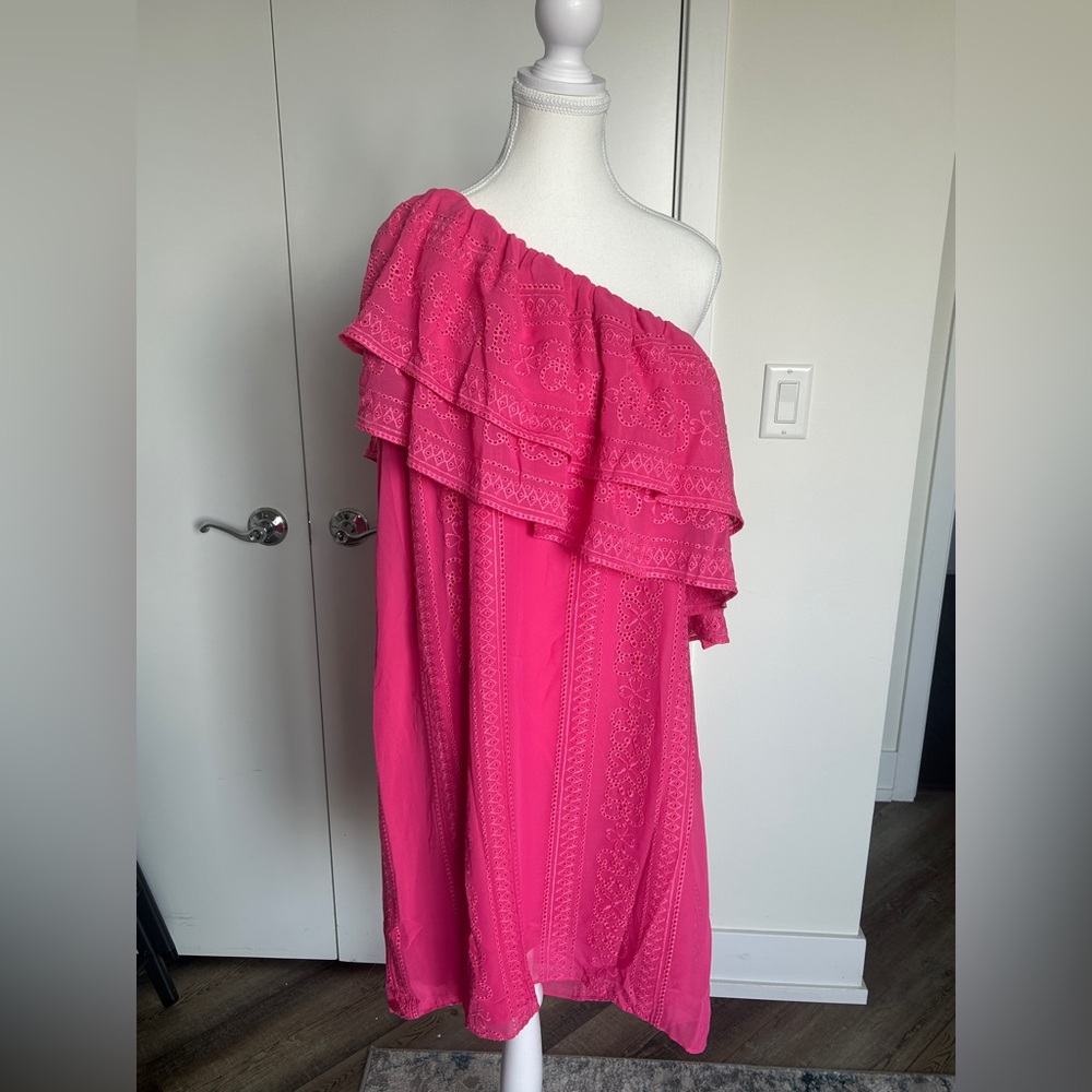 Trina Turk Vibrant Pink Lace Dress